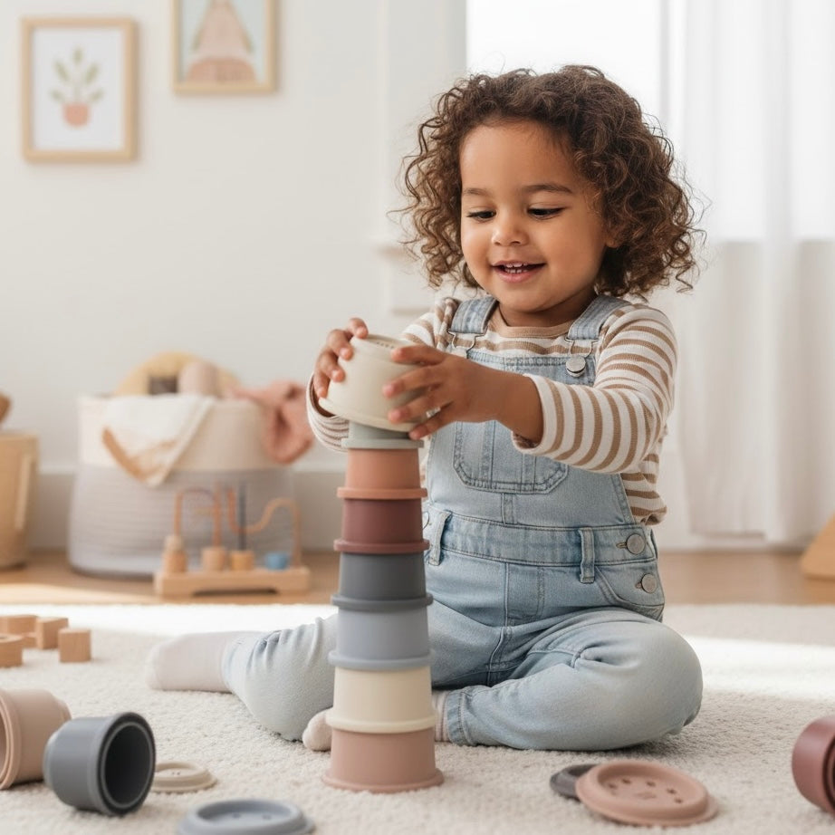 Set apilable de silicona Montessori