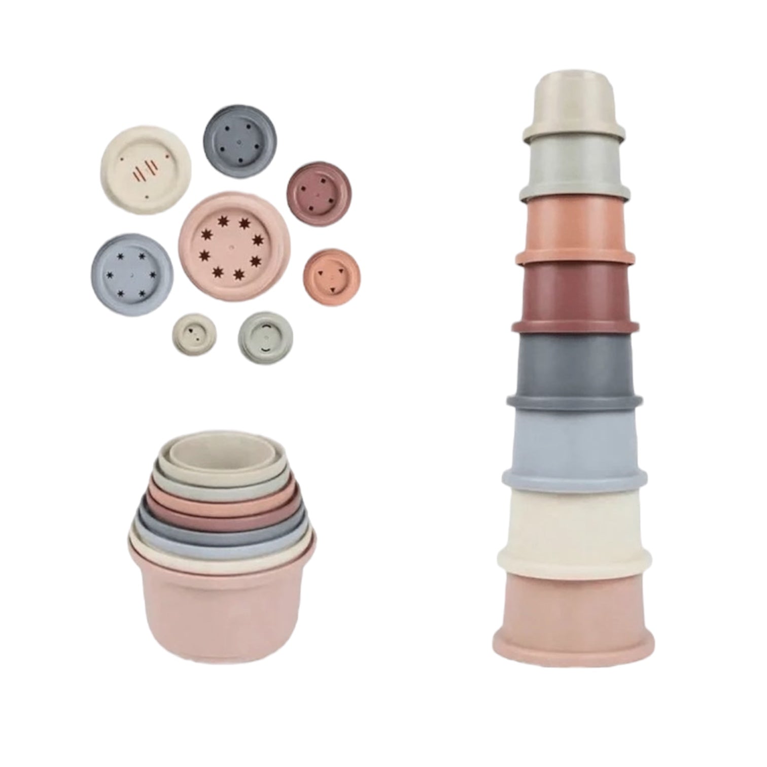 Set apilable de silicona Montessori