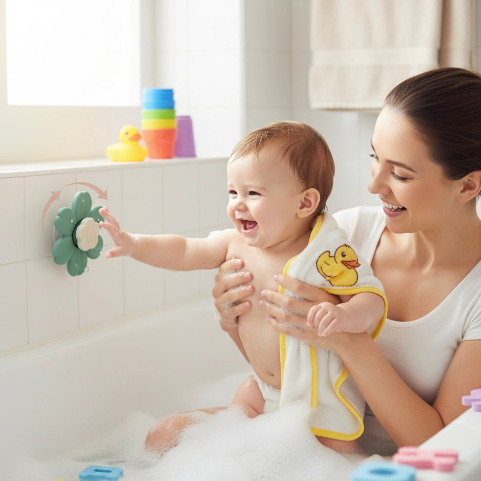 Juguete giratorio de Flor