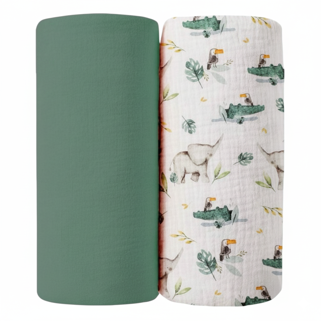 Set de 2 mantas de muselina – 100% algodón orgánico