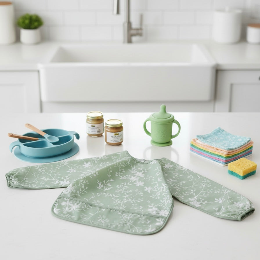 Babero impermeable con mangas