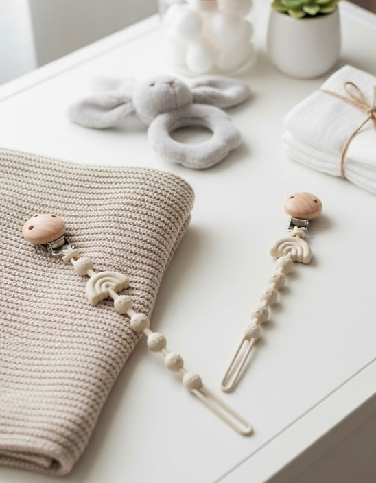 Clip de silicón para chupón