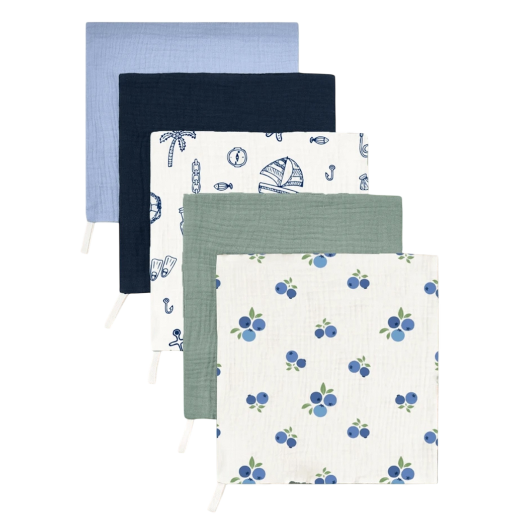 Set 5 Repetidores de Muselina 100% Algodón, Multiusos