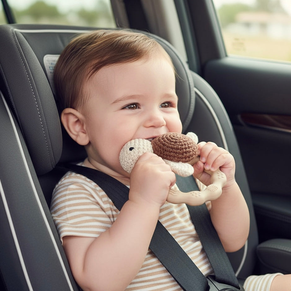 Sonaja mordedera tortuga de crochet