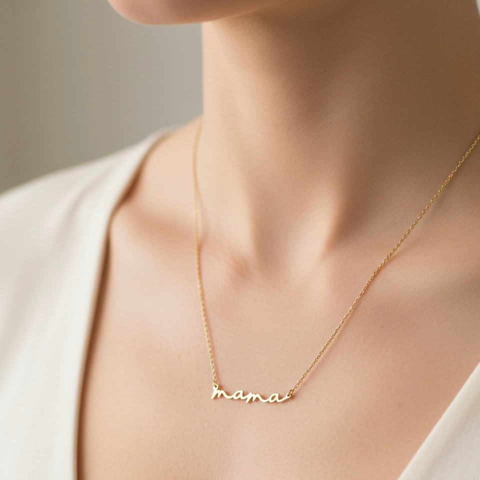 Collar mamá | Acero inoxidable dorado