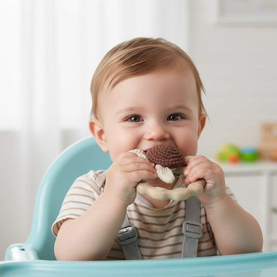 Sonaja mordedera tortuga de crochet