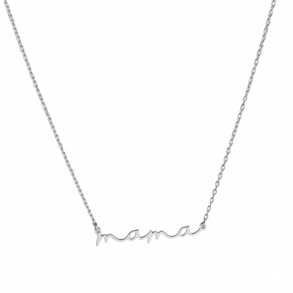 Collar mamá | Acero inoxidable plateado