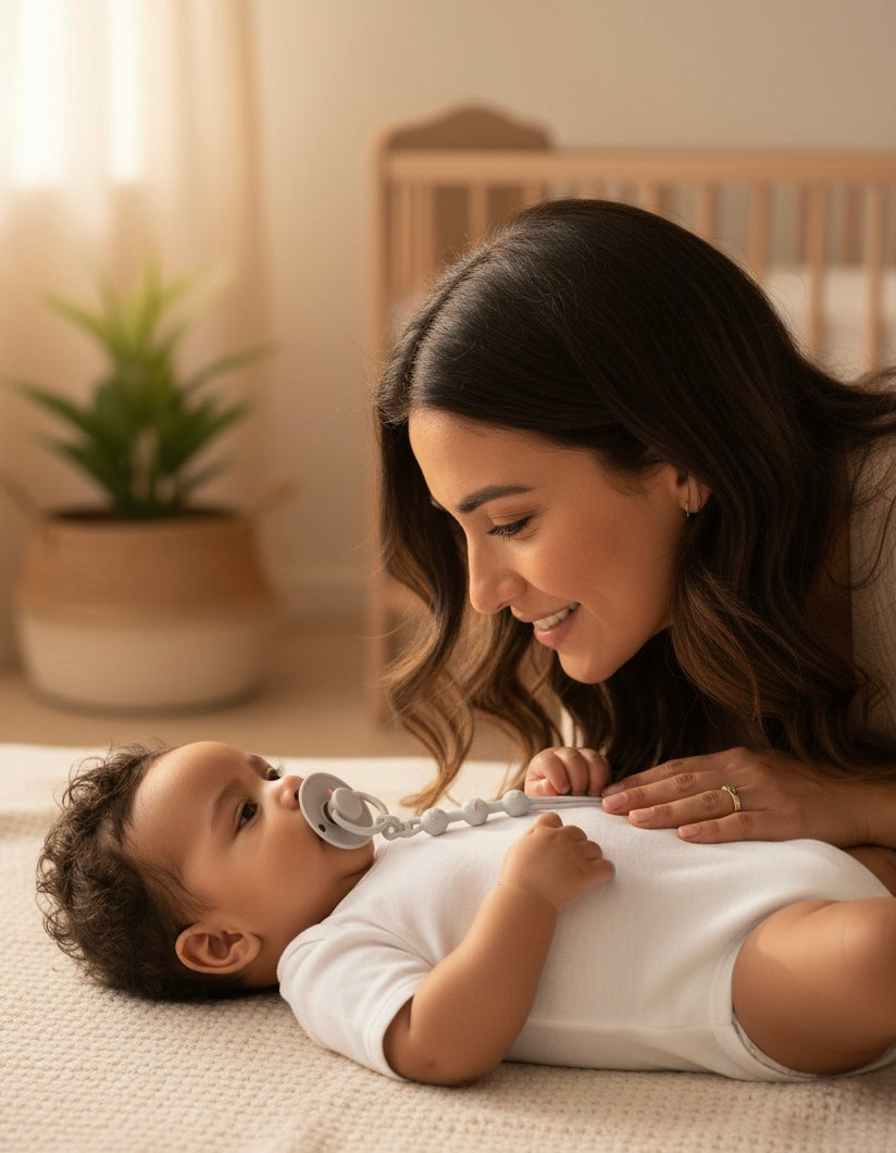Clip de silicón para chupón