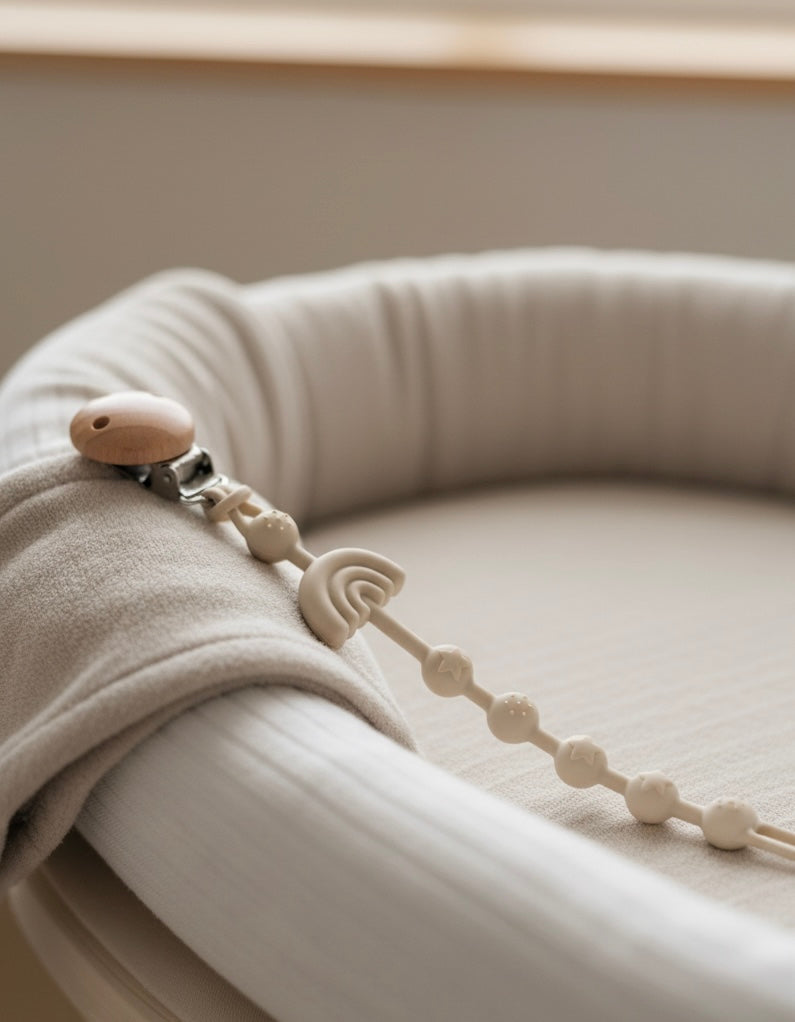 Clip de silicón para chupón