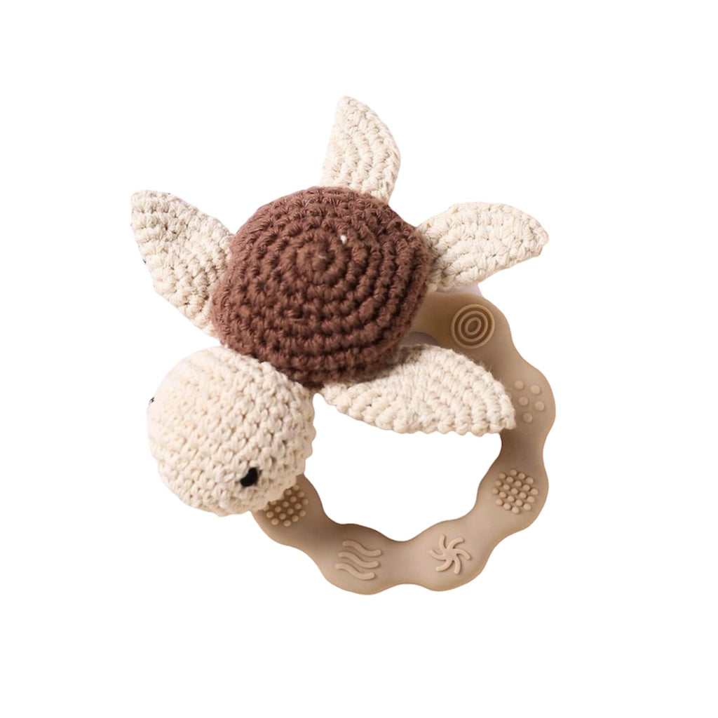 Sonaja mordedera tortuga de crochet