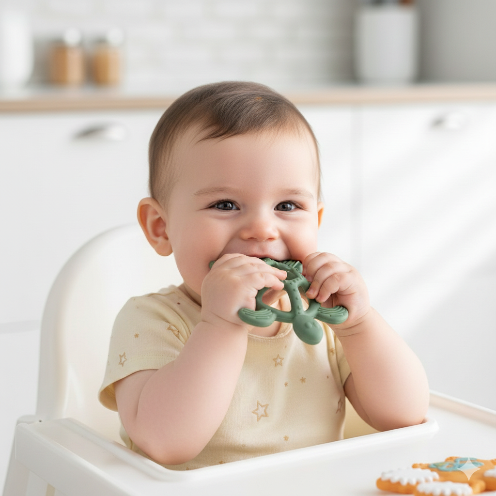 Tortuga mordedera de silicona