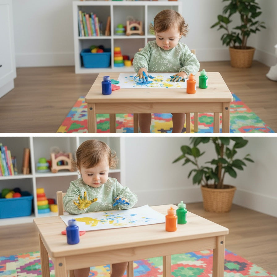 Set 3 baberos impermeables con mangas