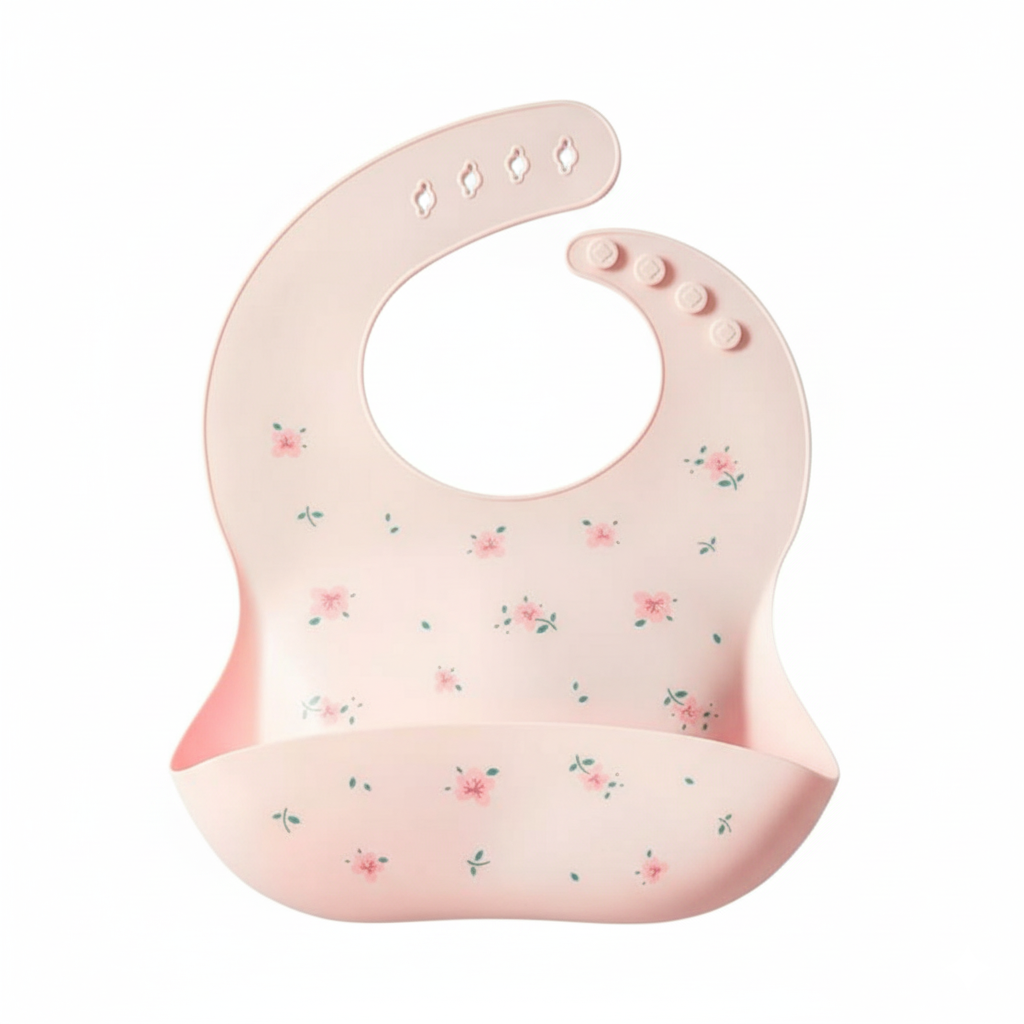 Babero entrenador de silicona ajustable