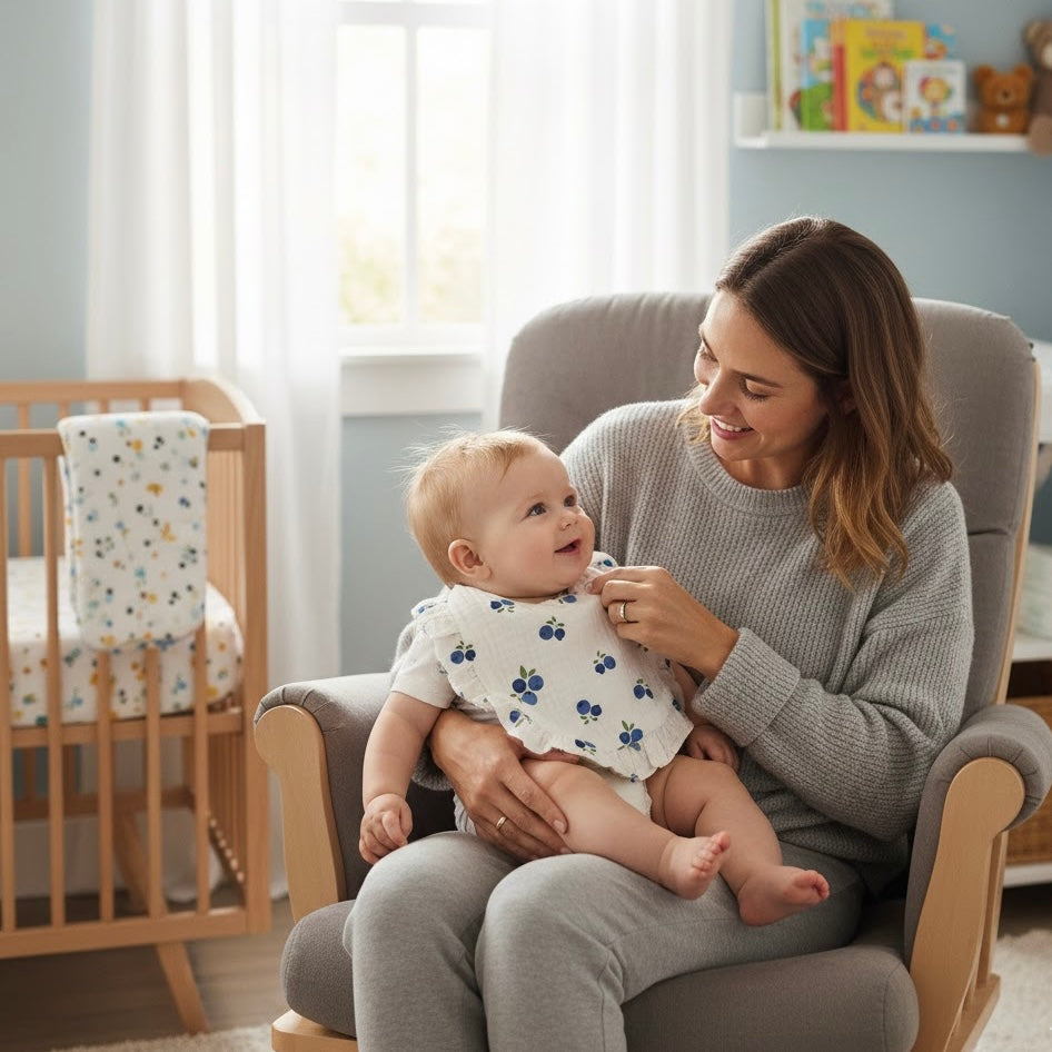 Set de 2 baberos de algodón