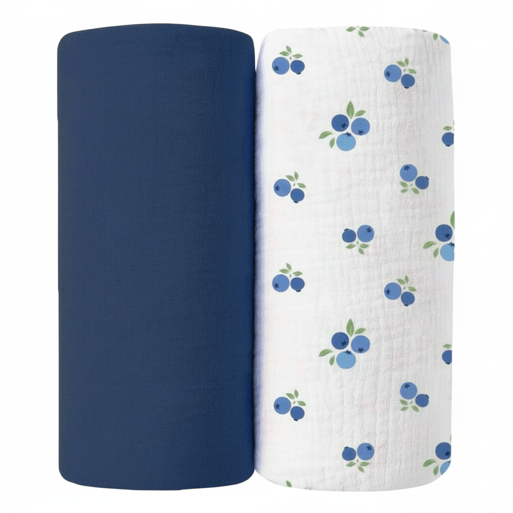 Set de 2 mantas de muselina – 100% algodón orgánico