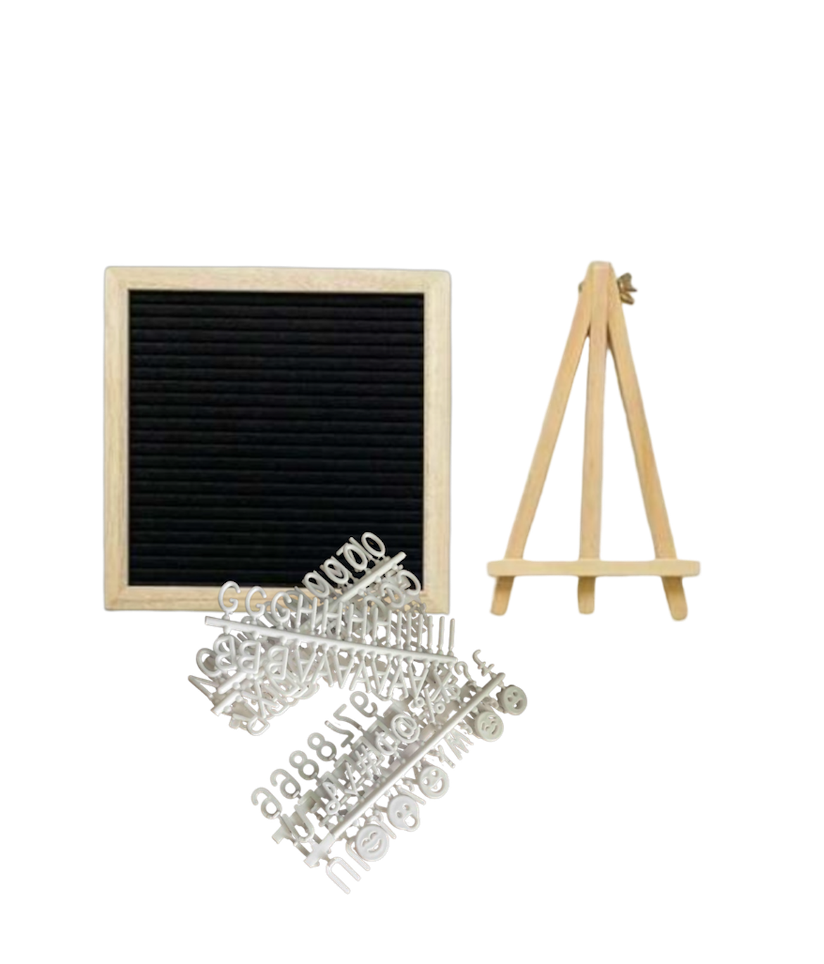 Message Board de Fieltro Negro con Letras Intercambiables